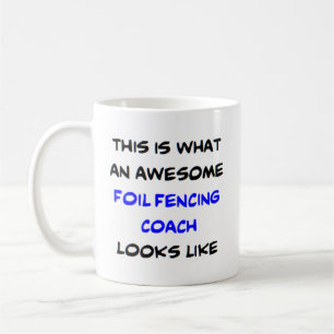 Caneca De Café treinador de esgrima de folhas, incrível