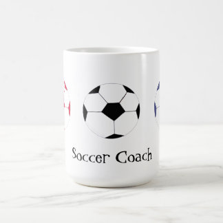 Caneca De Café Treinador de Futebol - Três Bolas Coloridas de Fut