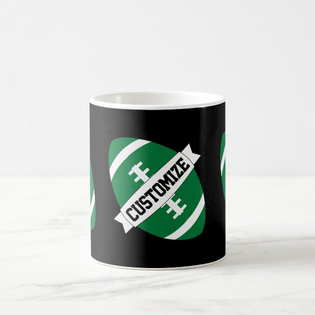 Caneca De Café Treinador de Futebol Verde / Equipe Personalizada  (Centro)