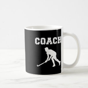 Caneca De Café Treinador de Hóquei em Campo Design. Instrutor de