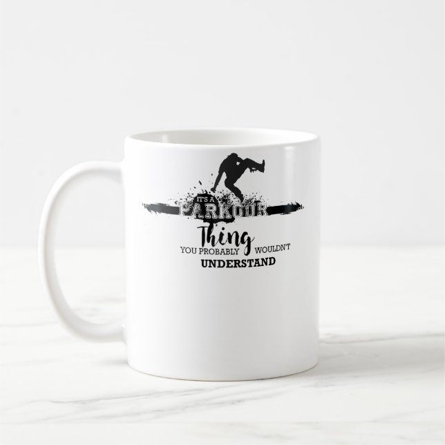 Caneca De Café Treinador de Parkour Livre (Esquerda)