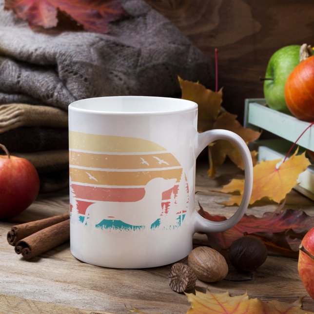 Caneca De Café Treinador de sobrevoo de Cão de Dachshund Estilado (Criador carregado)