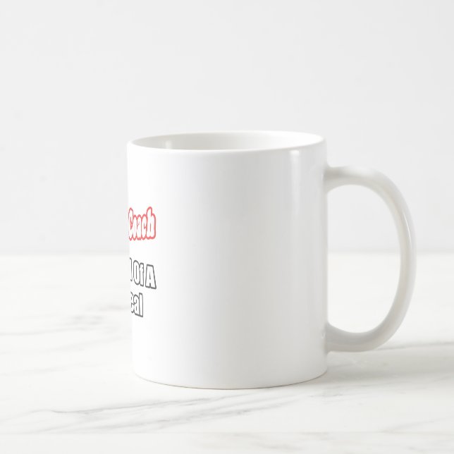Caneca De Café Treinador de Softball... (Direita)