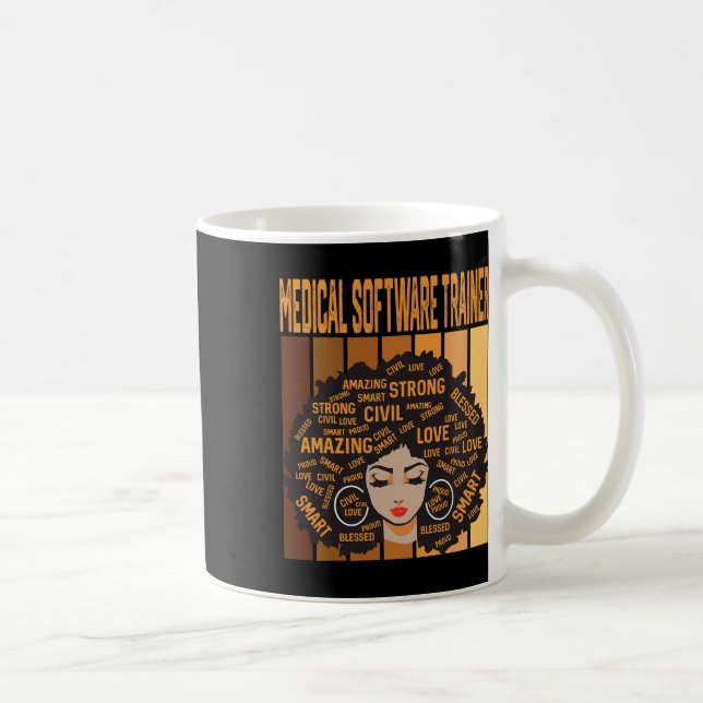 Caneca De Café Treinador de Software Médico Poderoso Mês da Histó (Direita)