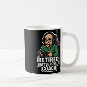 Caneca De Café Treinador de Ttle Royale Aposentado Idoso Gamer Di