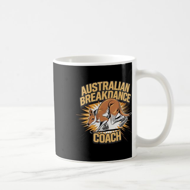 Caneca De Café Treinador em Breakdance 2025 - Funny Kangaroos (Direita)