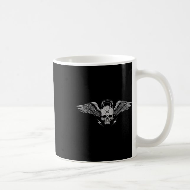 Caneca De Café Treinador em Força de Trabalho do Skull Kettlebell (Direita)