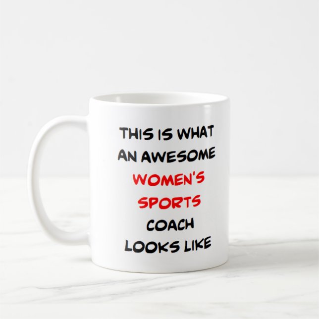 Caneca De Café treinador esportivo feminino, incrível (Esquerda)