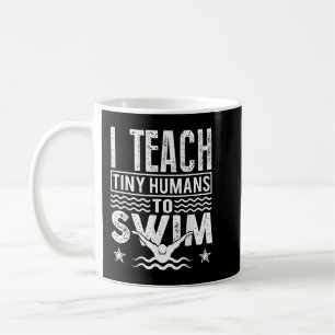 Caneca De Café Treinador Nadador Eu Ensino Humanos Pequenos A S