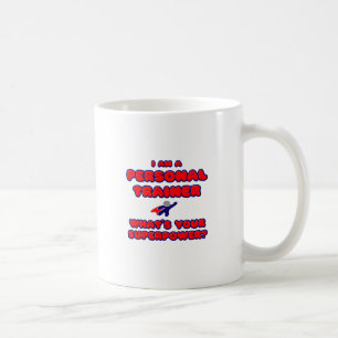 Caneca De Café Treinador pessoal .. Qual é o seu superpoder?