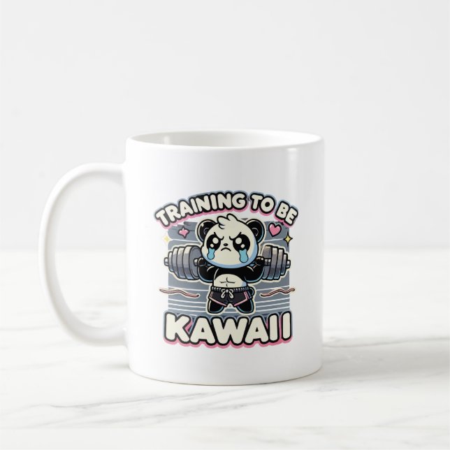 Caneca De Café Treinamento De Gym Panda Para Ser Animação Bela Ka (Esquerda)