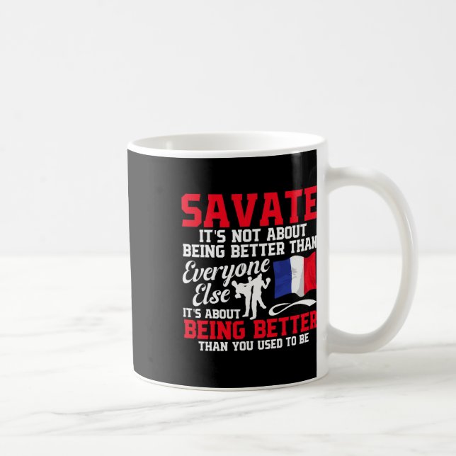 Caneca De Café Treinamento de Savate Artes Marciais Savate Boxe F (Direita)