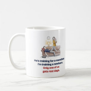 Caneca De Café Treinando um Recém-Nascido Dias de Descanso Engraç