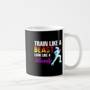 Caneca De Café Treine Como Uma Se Parece Uma Beleza Fitness