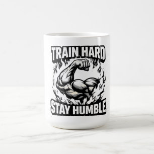 Caneca De Café Treine Duro Permaneça Humilde – Equilíbrio de Ment