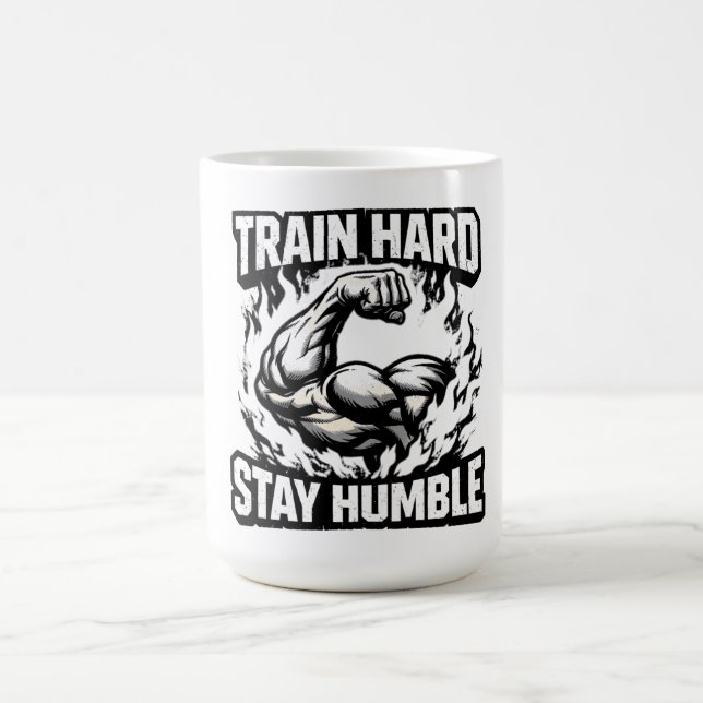 Caneca De Café Treine Duro Permaneça Humilde – Equilíbrio de Ment (Centro)