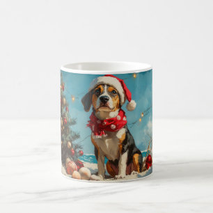 Caneca De Café Treing Walker Coonhound Christmas Vintage Beach