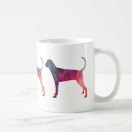 Caneca De Café Treing Walker Coonhound Geométrico Silhouette