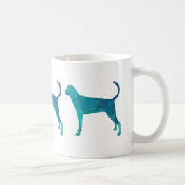 Caneca De Café Treing Walker Coonhound Geométrico Silhouette