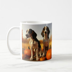 Caneca De Café Treing Walker Coonhound Puppy Autumn Pumpkin