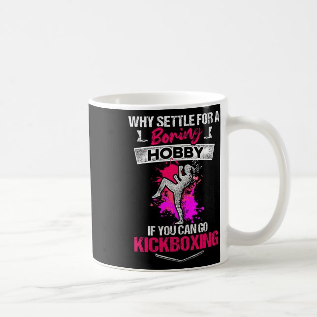Caneca De Café Treino de Kickboxing Kickboxing Chato  (Direita)