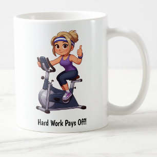 Caneca De Café Treino Personalizável de Bicicleta de Exercícios