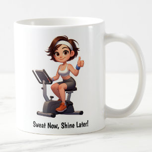 Caneca De Café Treino Personalizável de Bicicleta de Exercícios