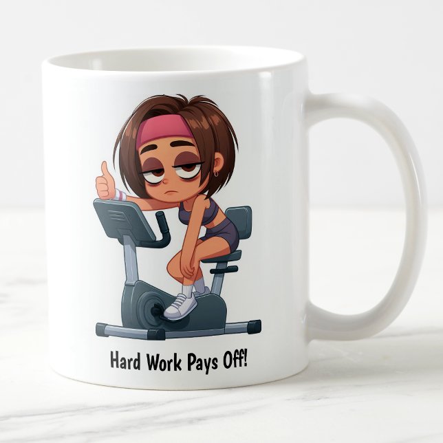 Caneca De Café Treino Personalizável de Bicicleta de Exercícios (Criador carregado)