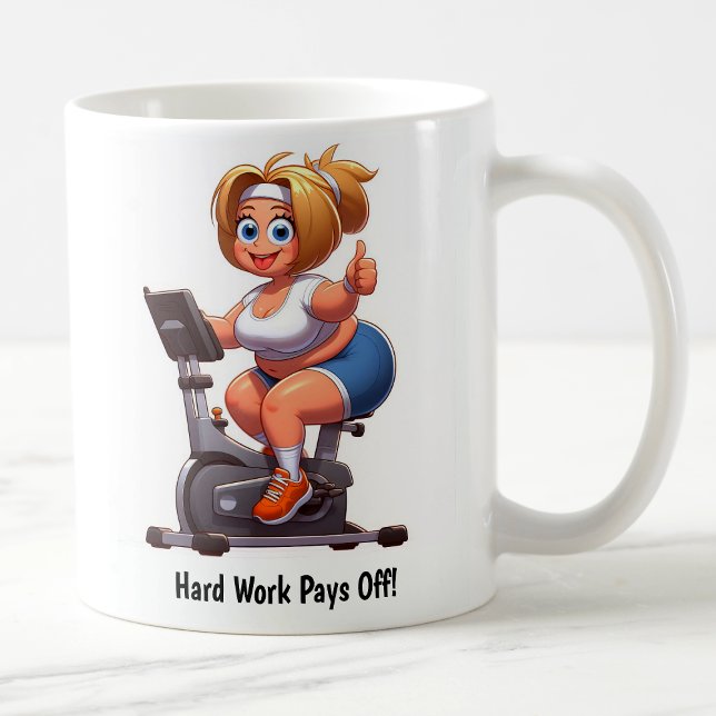 Caneca De Café Treino Personalizável de Bicicleta de Exercícios (Criador carregado)