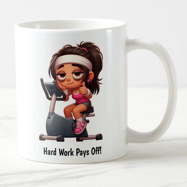 Caneca De Café Treino Personalizável de Bicicleta de Exercícios (Criador carregado)