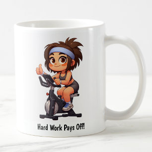 Caneca De Café Treino Personalizável de Bicicleta de Exercícios