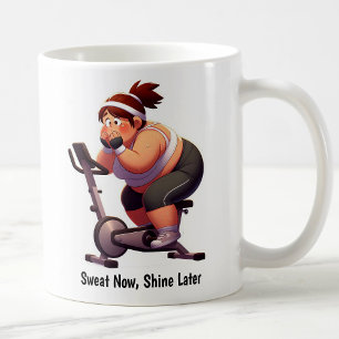Caneca De Café Treino Personalizável de Bicicleta de Exercícios
