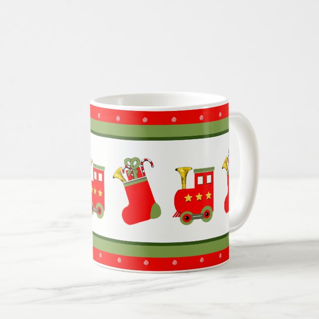 Caneca De Café Trem Colecionável de Natal (Frente Esquerda)