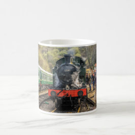 Caneca De Café Trem De Comboio A Vapor