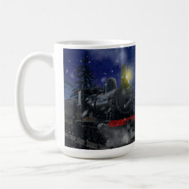 Caneca De Café Trem de Natal na neve            