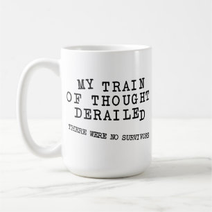 Caneca De Café Trem De Pensamento Derrailed FunnyMug