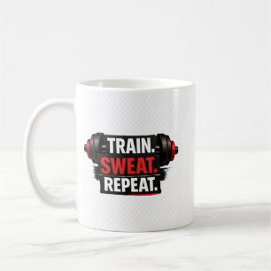 Caneca De Café Trem De suor Repetir design de academia