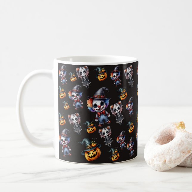 Caneca De Café Trendy Black Halloween (Com Donut)