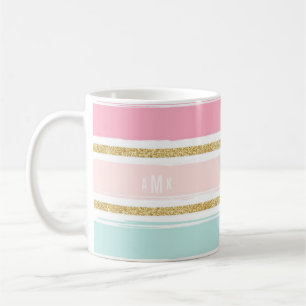 Caneca De Café Trendy Brussel com Dourado Monograma II
