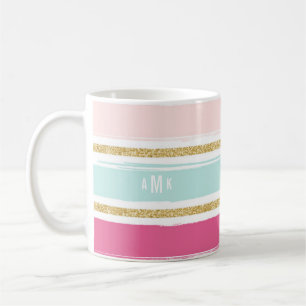 Caneca De Café Trendy Brussel com Monograma Dourado de Leve I