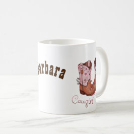 Caneca De Café Trendy Cowgirl Boots | Estilo Estilo Estimulado Oc