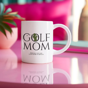 Caneca De Café Trendy "GOLF MOM" Verde