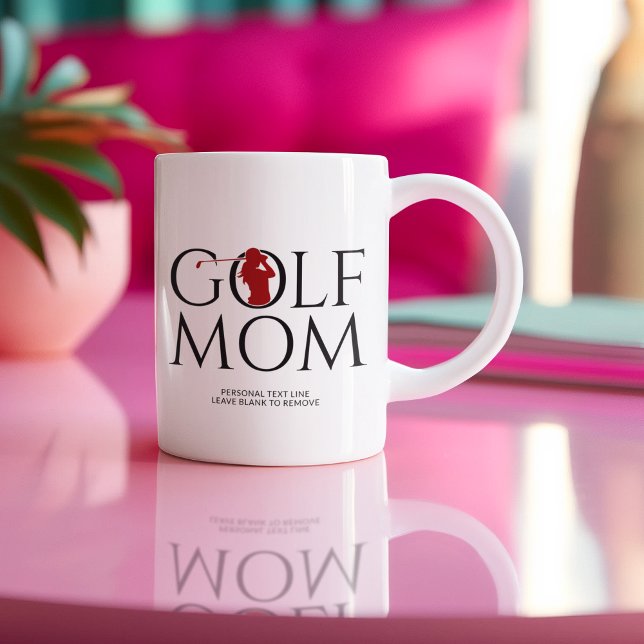 Caneca De Café Trendy "GOLF MOM" Vermelho (Criador carregado)