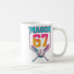 Caneca De Café Trendy Mason 67 Mem Drip Baseball Birthd