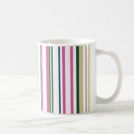 Caneca De Café Trendy Modern Pink Green Strips