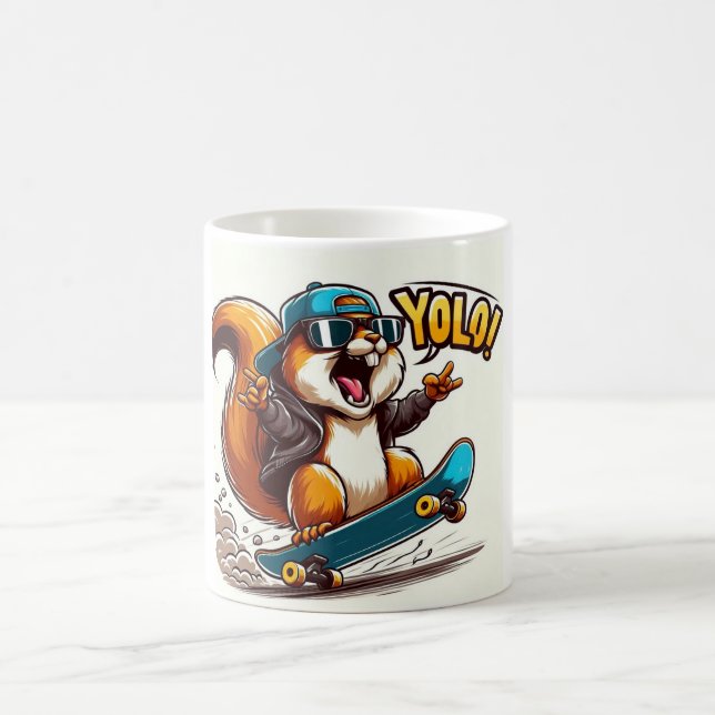 Caneca De Café trendy mok met hamster op skateboard (Centro)