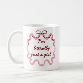 Caneca De Café Trendy Pink Coquette Bow Ribbon Mug