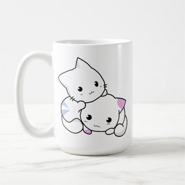 Caneca De Café Trendy Whiskers: Mug de Gato de Amor (Esquerda)