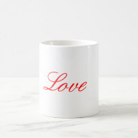 Trendy White Red Love Nome da Manuscrito