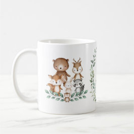 Caneca De Café Trendy Woodland Animal Forest Monograma